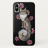 Calico Cat Pink Daisy Case-Mate iPhone Hülle (Rückseite)
