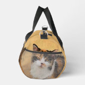 Calico Cat Portrait Malerei Niedliche Kunst Duffle Bag (Rechts)
