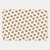 Calico Cat Portrait Malerei Niedliche Kunst Geschenkpapier Set (Vorderseite 2)