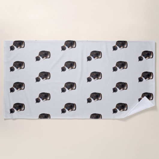 Calico Cat Posing Strandtuch (Vorderseite)