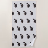 Calico Cat Posing Strandtuch (Vorderseite)