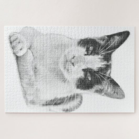 Calico Cat Retro Halftone Puzzle (Horizontal)