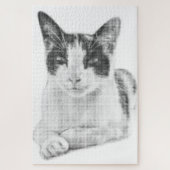 Calico Cat Retro Halftone Puzzle (Vertikal)