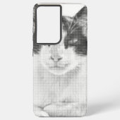 Calico Cat Retro Halftone Samsung Galaxy Hülle (Rückseite)