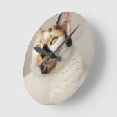 Calico Cat Runde Wanduhr (Winkel)