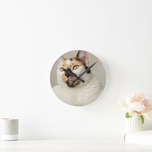 Calico Cat Runde Wanduhr (Zuhause)