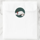 Calico cat Santa Aufkleber (Tasche)