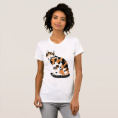 Calico Cat Sitting T - Shirt (Vorne ganz)