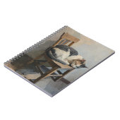 Calico Cat Sleepy Holzstuhl Notebook Notizblock (Linke Seite)
