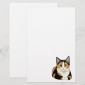 Calico Cat Stationery Briefpapier (Vorne/Hinten)