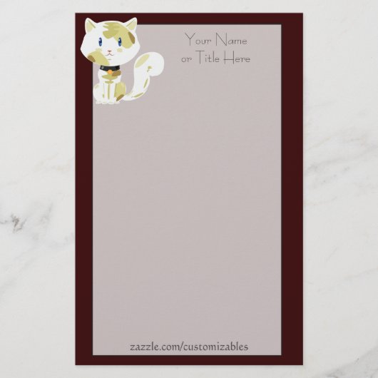 Calico Cat Stationery Briefpapier (Vorderseite)
