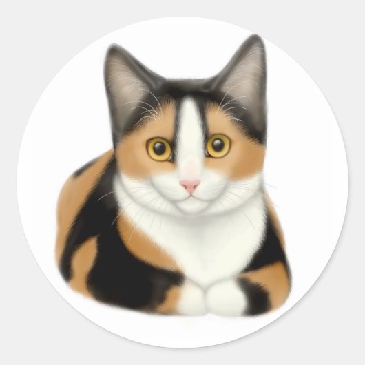 Calico Cat Sticker (Vorderseite)