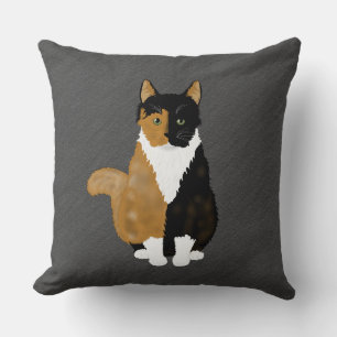 Calico Cat Throw Pillow Kissen