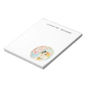 Calico Cat und Cherry Blossom | Name hinzufügen Notizblock (Rotiert)