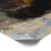 Calico Cat und Gray Kitten Kunstmalerei Poster (Ecke)