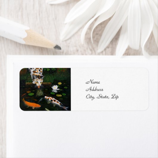 Calico Cat und Koi Fish (Insitu)