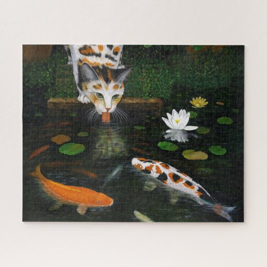 Calico Cat und Koi Fish Puzzle (Horizontal)