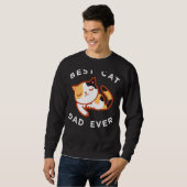 Calico Cat Vater Bester Kitty Vater je Sweatshirt (Vorne ganz)