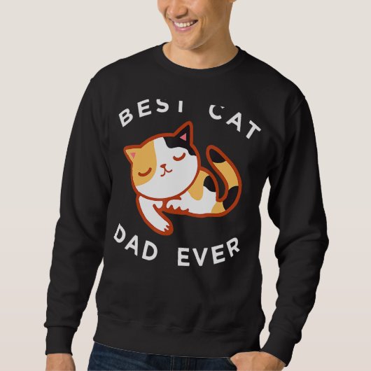 Calico Cat Vater Bester Kitty Vater je Sweatshirt (Vorderseite)