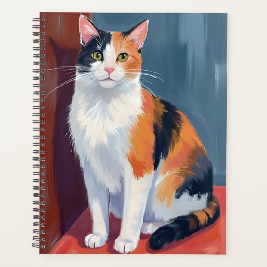 Calico Cat | Watercolor Pretty Kitten Cat Pet Planer (Vorderseite)