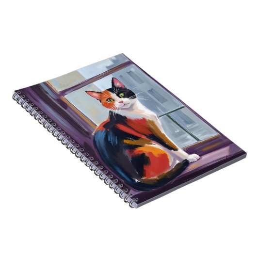 Calico Cat | Watercolor Windowsill Pet Notizblock (Rechte Seite)