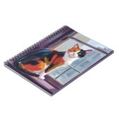 Calico Cat | Watercolor Windowsill Pet Notizblock (Linke Seite)