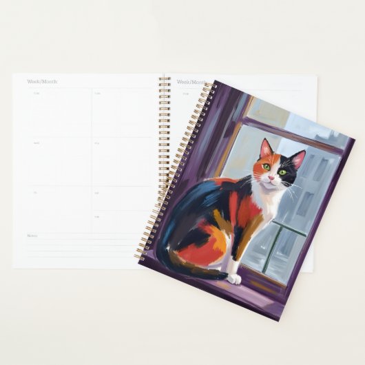 Calico Cat | Watercolor Windowsill Pet Planer (Anzeige)