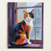 Calico Cat | Watercolor Windowsill Pet Planer (Vorderseite)