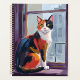 Calico Cat | Watercolor Windowsill Pet Planer
