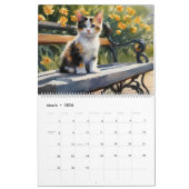 Calico Cats Aquarell Art 12-Monat 2025 Kalender (Mär 2026)