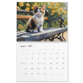 Calico Cats Aquarell Art 12-Monat 2025 Kalender (Mär 2027)