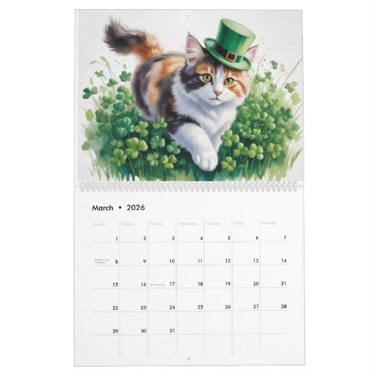 Calico Cats Calendar Kalender (Mär 2026)