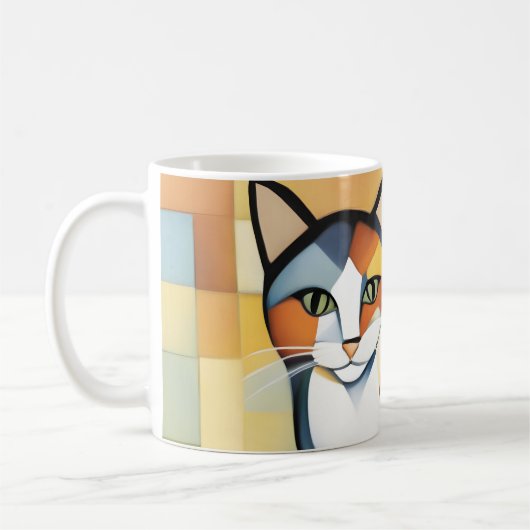 Calico Cubism A Feline Kaffeetasse (Links)