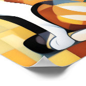 Calico Cubism A Feline Poster (Ecke)