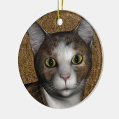 Calico Face Keramik Ornament (Links)