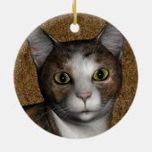 Calico Face Keramik Ornament (Hinten)
