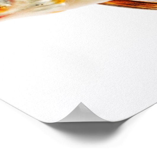 Calico Fantail Comet Goldfish Poster (Ecke)