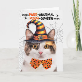Calico Halloween Cat PURRanormal MEOWolween Feiertagskarte