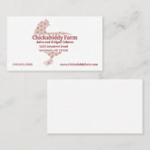 Calico Hen Egg Farm Bauer Ranch Land Visitenkarte (Vorne/Hinten)