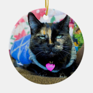 Calico I Keramik Ornament