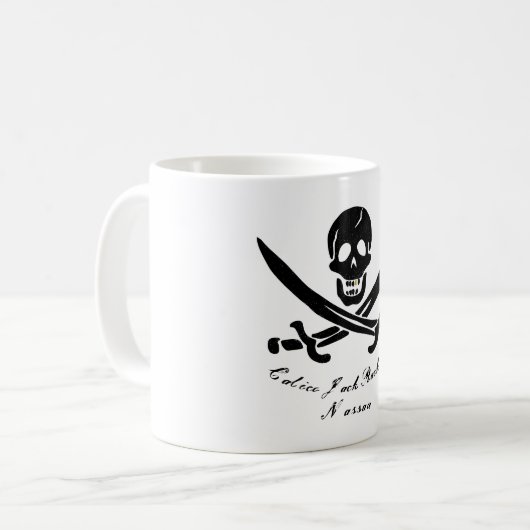 Calico Jack Nassau Pirate Flag Piratenflagge  Kaffeetasse (Vorderseite Links)