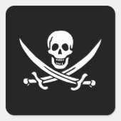 Calico Jack Quadratischer Aufkleber (Vorderseite)