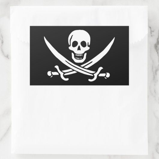 Calico Jack Rechteckiger Aufkleber (Tasche)