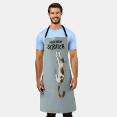 Calico Katze aus Scratch Funny Cat, der sich auf Schürze (Getragen)