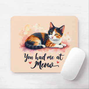 Calico-Katze Du hast mich bei Miau um den Finger g Mousepad