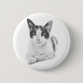 Calico-Katze Halftone Button (Vorderseite)