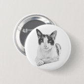 Calico-Katze Halftone Button (Vorne & Hinten)
