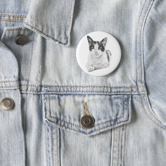 Calico-Katze Halftone Button (Beispiel)