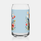 Calico Katze im blühenden Garten lächeln Dosenglas (Links)