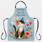 Calico Katze im blühenden Garten lächeln Schürze (Vorderseite)